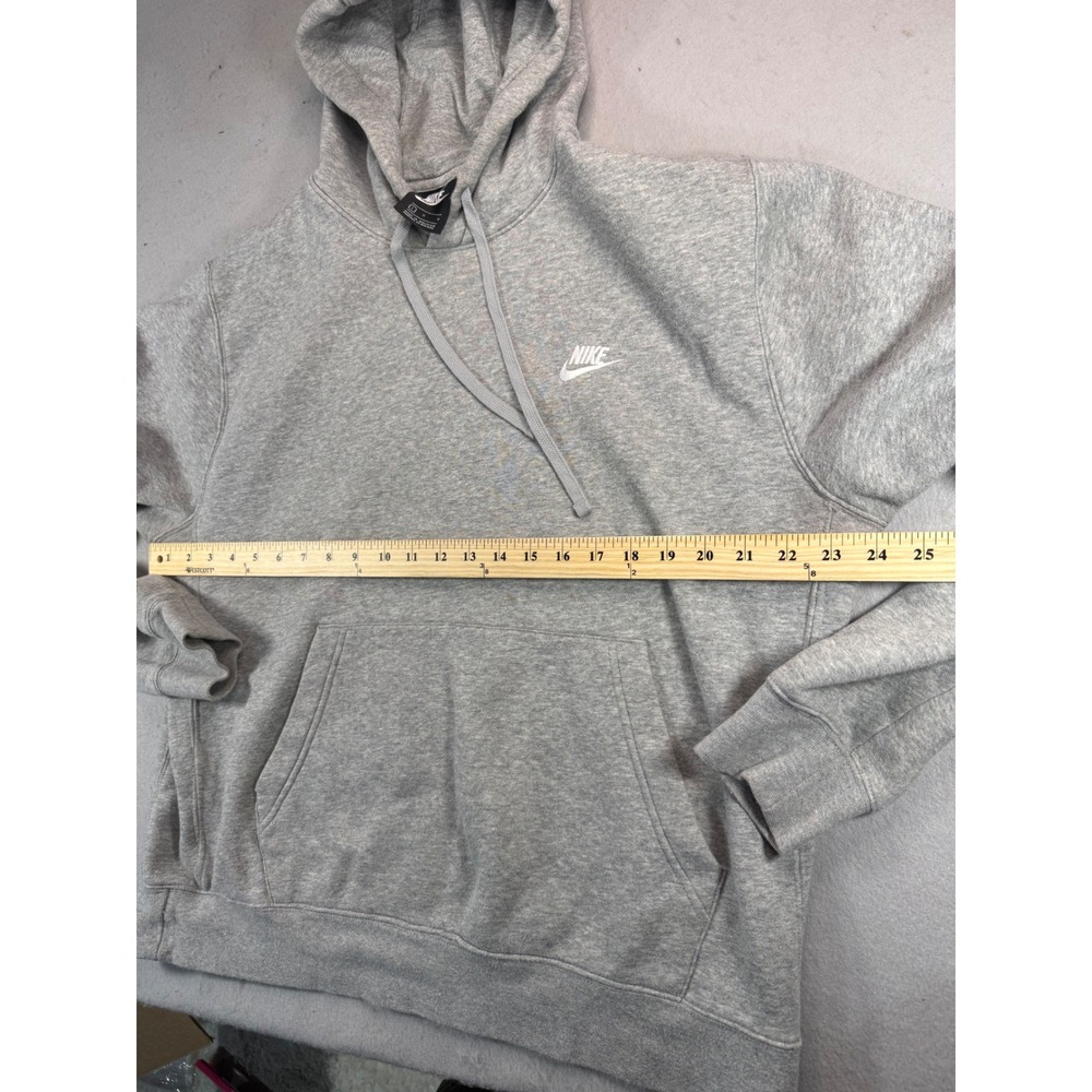 Nike Sportswear Club Fleece Pullover Hoodie Heather Grey Mens Large BV2654-063 - Picture 5 of 7
